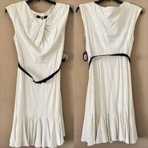 NWT Eva Franco black and white dot Gilbert dress size 6